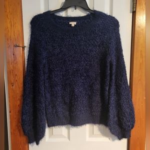 Poem & Thread Navy Ultrasoft Bishop Sleeve Sweater - Size S